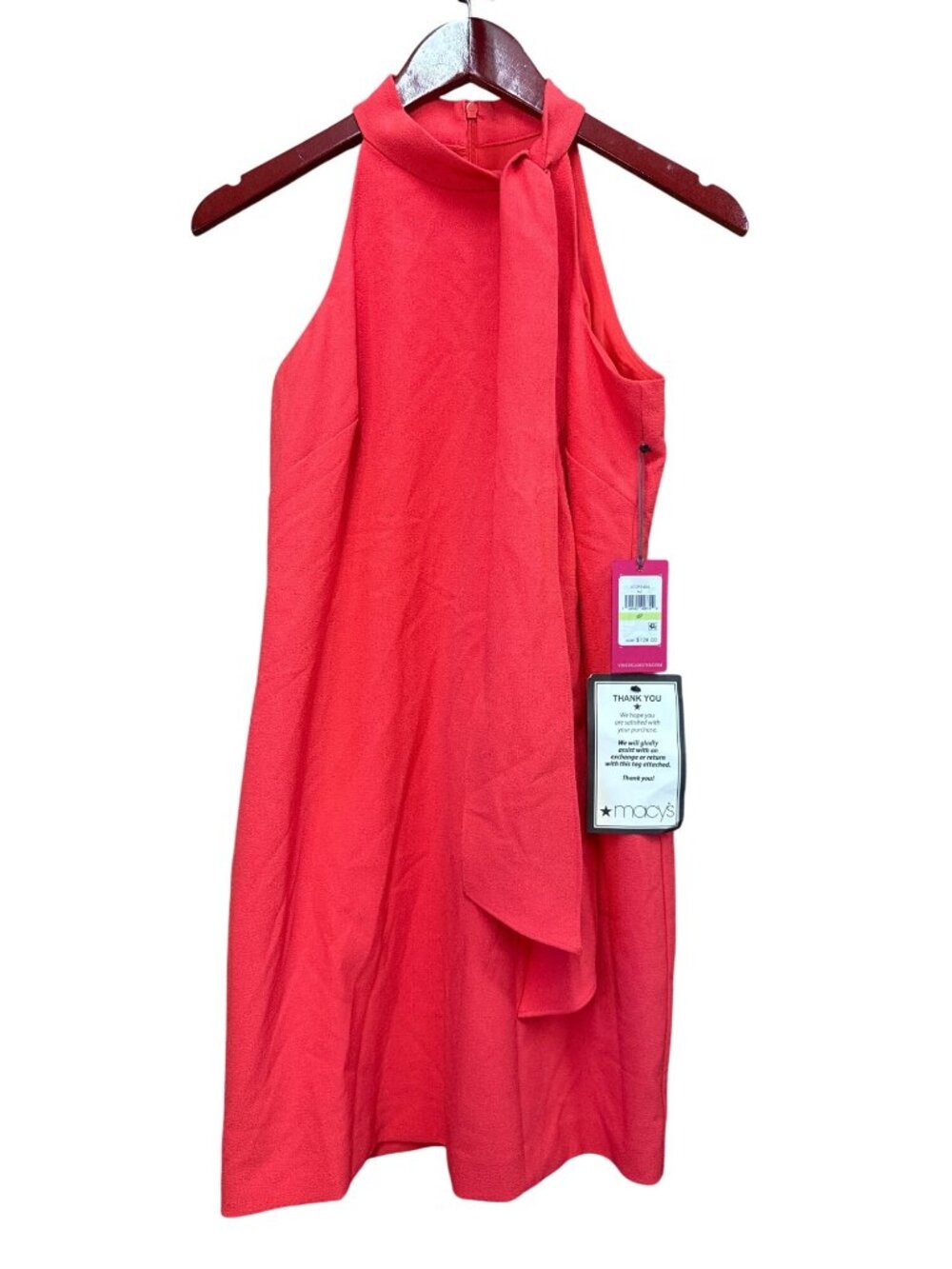 Vince Camuto Coral Halter Shift Dress 4P NWT